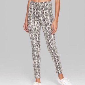 Skinny Leg Snakeskin Print Jeans